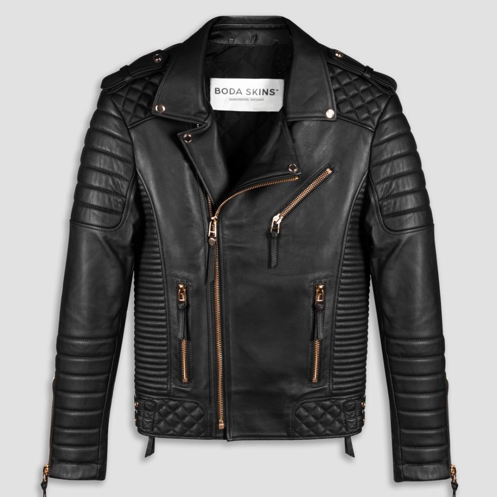 [New In Box] Boda Skins Kay Michaels Oil Black Leather Jacker (UK S)